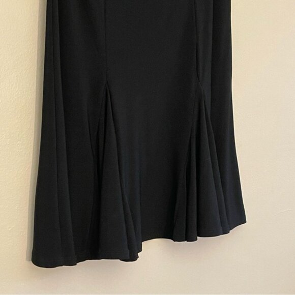 Vintage 90s Black A-Line Flared Skirt with Buckle Accent - Picture 10 of 10